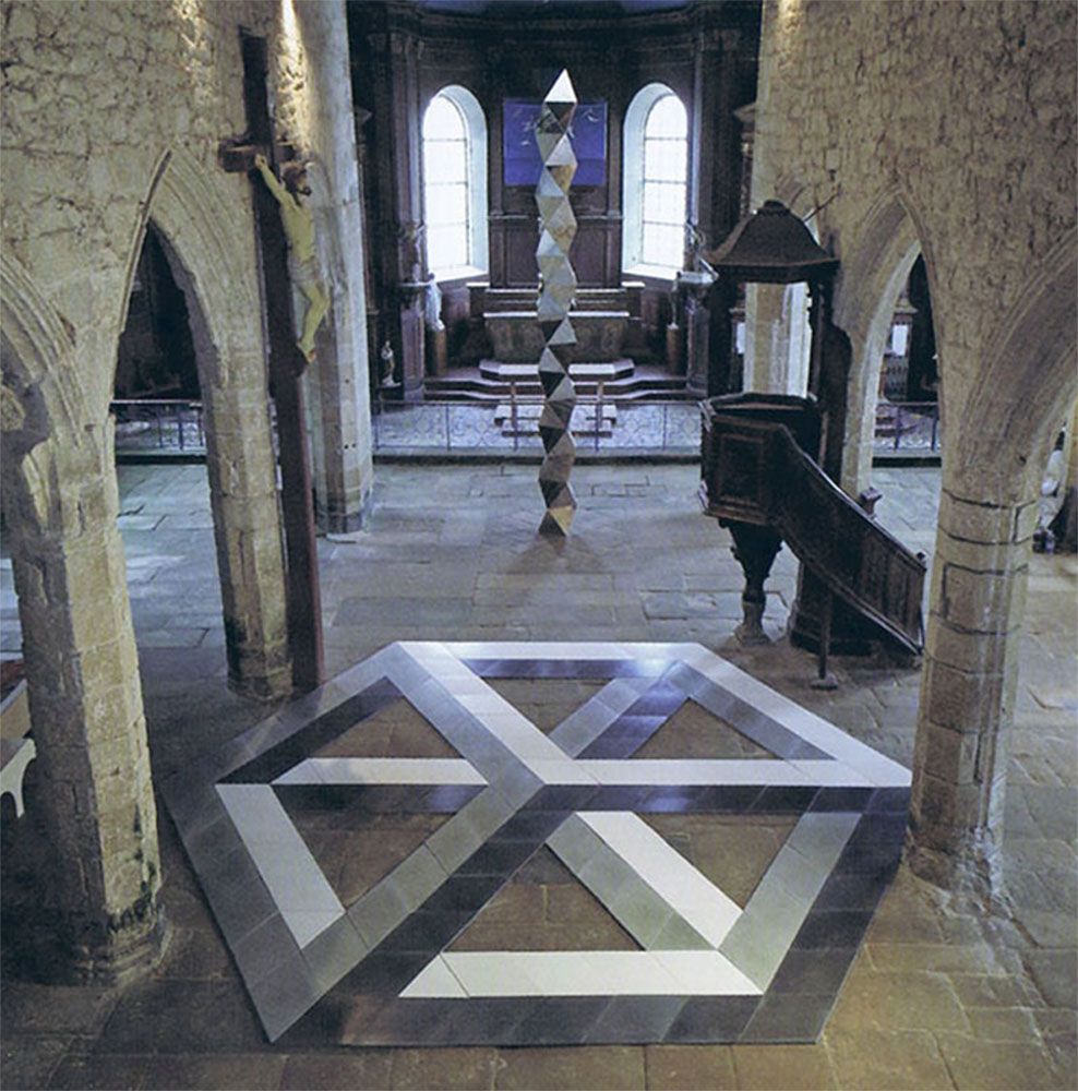 Taporo composition isométrique en béton Ductal pour l'église Saint Raymond à Audierne